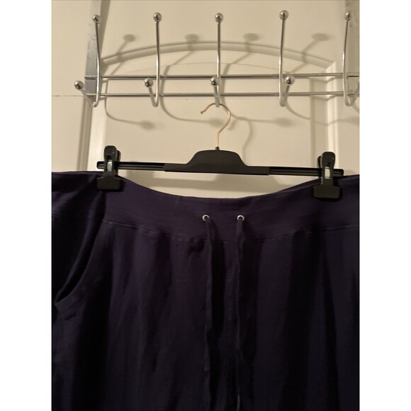 Danskin Women's Plus Size 3X Drawstring Cropped Pants Pockets Navy Blue - Picture 2 of 12